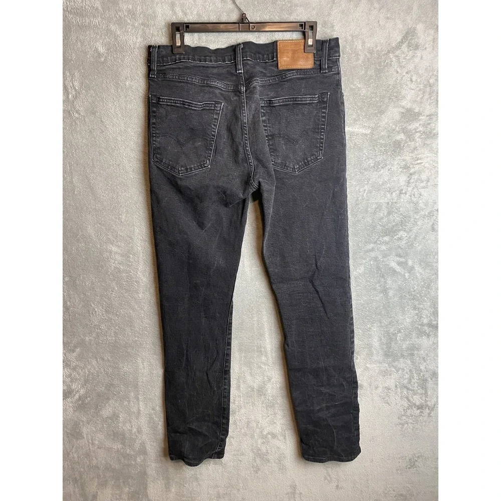 Levi's 502 Premium Men's Jeans 33x34 Black Denim Straight Fit